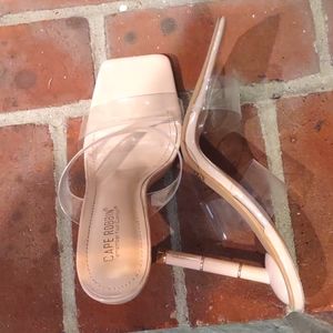 Women's sandals no longer available clear heel straps